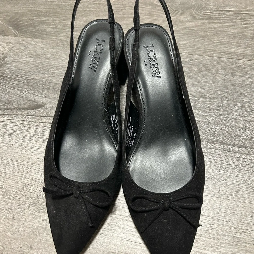 J crew factory heels with Bows - Picture 2 of 4